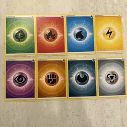 2022 Pokemon TCG Basic Energy Card Lot, Set Of 8, NM/M - Image 1