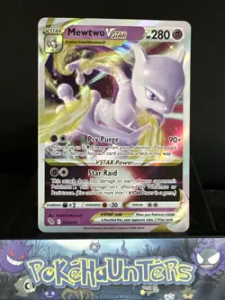 Pokemon Card Mewtwo VStar 031/078 Ultra Rare Pokemon Go Near Mint - Image 1
