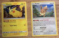 Pokemon Pikachu & Eevee Poke Ball Collection Figure, Ball, And Holo Cards - Image 5