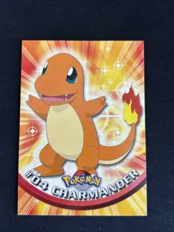 #04 Charmander - Pokemon Topps Card - Red Logo - Image 1