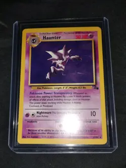 Pokemon TCG Haunter Fossil Set Unlimited Rare Non-Holo Card 21/62 - Image 1