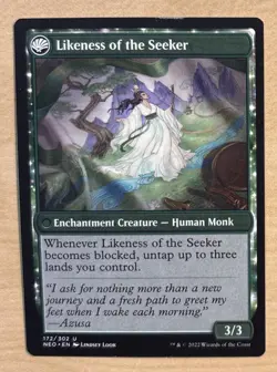 MTG Azusa’s Many Journeys/Likeness Of The Seeker Card, Kamigawa: Neon Dynasty - Image 2