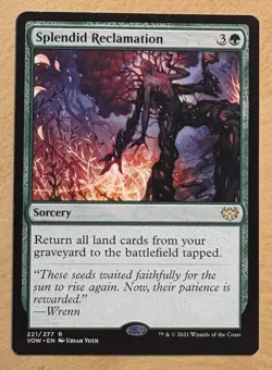 MTG Splendid Reclamation Card Crimson Vow - Image 1