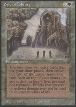 Moderate Play, English MTG Regular Sylvan Library Legends Magic the Gathering - Image 1
