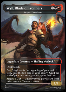 MTG - Prosper, Tome-Bound Alternative Art - Wyll BG3 - FOIL - S33 Cardstock - Image 1