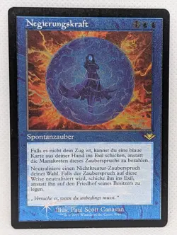 GERMAN Force of Negation Etched Modern Horizons Foil Rare MTG Magic Gathering - Image 1