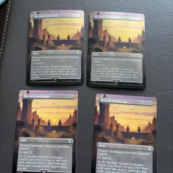 SET OF 2 Foil 2 Standard - Myriad Landscape (Borderless) MTG LOTR - Image 1