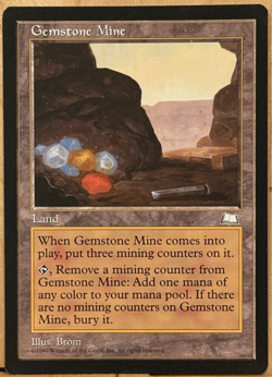 LIMITED EDITION Weatherlight Vintage MtG Gemstone Mine Unplayed NM - Image 1