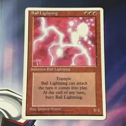 Ball Lightning Fourth Edition 4ED Magic MTG 1995 MP - Image 1
