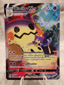 Pokemon Mimikyu VMAX Holo Ultra Rare TCG Card 2022 Brilliant Stars TG17/TG30 - Image 1