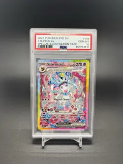 2025 POKEMON PRISMATIC EVOLUTIONS SPECIAL ILLUSTRATION RARE SYLVEON EX PSA 10 - Image 1