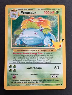 Venusaur Holo 15/102 Celebrations Classic Collection Pokemon Card NM - Image 1