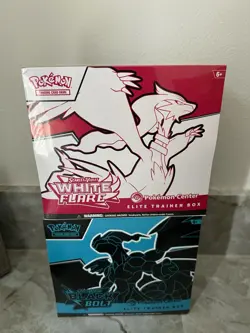 Pokemon Center Black Bolt & White Flare ETB Elite Trainer Box Set Sealed In-Hand - Image 1