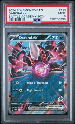 2024 Pokemon Black Star Promo Darkrai Ex SVP 110 PSA 9 MINT Battle Academy - Image 2