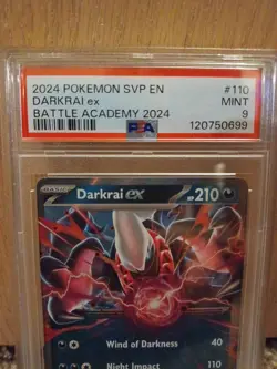 2024 Pokemon Black Star Promo Darkrai Ex SVP 110 PSA 9 MINT Battle Academy - Image 5