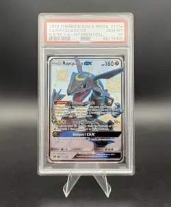 Pokemon TCG SHINY Rayquaza GX Sun & Moon #177a Alternate Art PSA 10 Gem Mint - Image 1