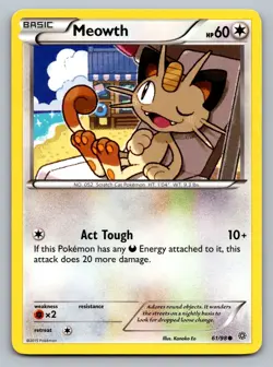 Pokemon TCG XY - Ancient Origins Meowth 61/98 - Image 1