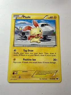 Plusle 39/108 Pokemon TCG Dark Explorers Non-Holo 2012 NM - Image 1