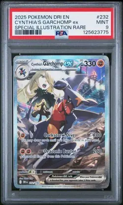 Cynthia's Garchomp EX 232/182 - PSA 9 - Destined Rivals - Pokemon TCG - Image 1