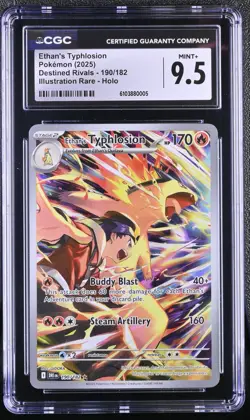 CGC 9.5 Pokemon Destined Rivals #190/182 Ethan's Typhlosion Illustration Rare - Image 1