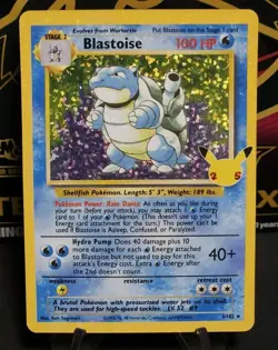 Pokemon Blastoise #2, Celebrations 25th Anniversary, Near Mint Condition - Image 1