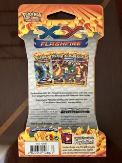 Pokemon XY Flashfire Sleeved Booster Pack Mega Charizard Y Artwork - Image 2