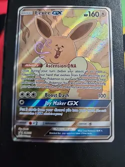Pokemon Eevee GX TCG Full Art Holo Black Star Promo SM233 Sun & Moon Nm to Lp - Image 1