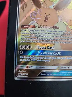 Pokemon Eevee GX TCG Full Art Holo Black Star Promo SM233 Sun & Moon Nm to Lp - Image 3