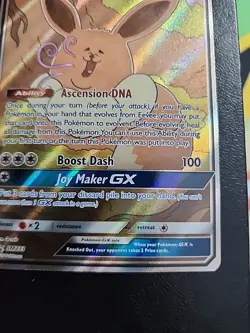 Pokemon Eevee GX TCG Full Art Holo Black Star Promo SM233 Sun & Moon Nm to Lp - Image 5