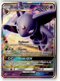 Espeon-GX ⭐ 61/149 Holo Rare GX Sun & Moon 2017 Pokemon NM/LP - Image 1