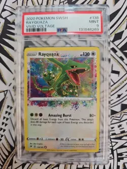 2020 Pokemon SWSH Rayquaza Vivid Voltage PSA 9 Mint (269) - Image 1