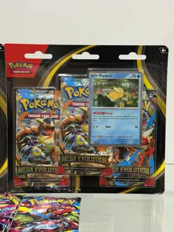 Pokemon TCG: Mega Evolution 3 Pack Blister Set, Psyduck and Golduck ✅🚚💨 - Image 4
