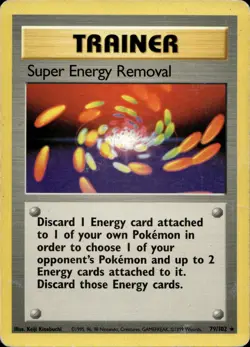 Super Energy Removal 79/102 Rare Base Set Multi Item Discount HP - Image 1