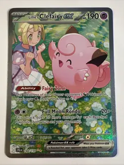 Pokemon TCG Lillie's Clefairy ex 184/159 Journey Together Holo - NM - Image 1