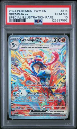 2024 POKEMON TWM EN-TWILIGHT MASQUERADE #214 GRENINJA EX PSA 10 - Image 1