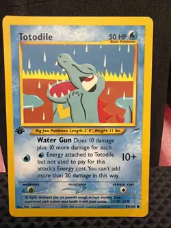 Pokemon Totodile 85/105 Neo Destiny 1st Edition MP - Image 1