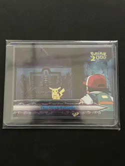 2000 Topps Pokemon The Movie 2000 # 32 The First Temple Rainbow Foil - Image 1