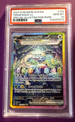 2024 Pokemon Scr En-Stellar Crown #170 Terapagos Ex SIR PSA 10 - Image 1