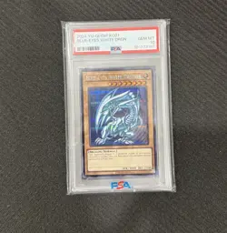 Blue-Eyes White Dragon Prismatic Secret Rare KC01 PSA 10 GEM MINT Yugioh 2024 - Image 1