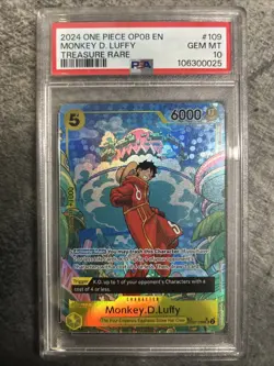 One Piece Monkey.D.Luffy OP07-109 Treasure Rare 500 Years In The Future PSA 10 - Image 1