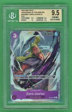 Zoro-Juurou One Piece ALT Art SR (English) OP05-067 Beckett 9.5 - Image 1