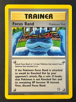 Focus Band 86/111 Neo Genesis Rare - WOTC - Pokemon Card Near Mint - Image 1