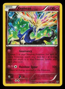 Pokemon Card Xerneas 96/146 XY Rare Reverse Holo Foil Base Set Rare LP 2014 - Image 1