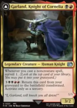 Garland, Knight of Cornelia // Chaos, the Endless (FIN) 221 MTG Foil NM - Image 1
