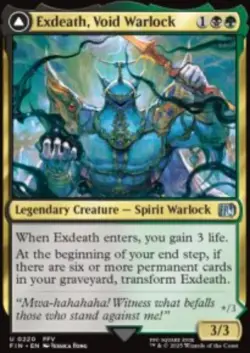 Exdeath, Void Warlock // Neo Exdeath, Dimension's End (FIN) 220 MTG Foil NM - Image 1