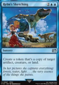 Relm's Sketching Final Fantasy (FIN) 67 MTG Foil NM - Image 1