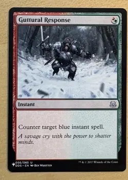 MTG Guttural Response Card, The List Reprints - Image 1
