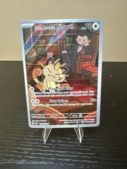 Pokemon TCG Team Rockets Meowth Card 203/182 Destined Rivals Nm - Image 1