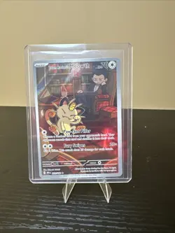 Pokemon TCG Team Rockets Meowth Card 203/182 Destined Rivals Nm - Image 3