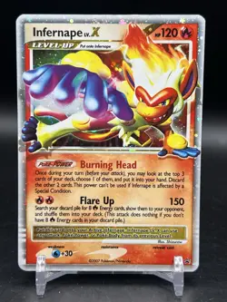 Pokemon TCG Infernape LV.X Black Star Promo DP10 Holo English LP - Image 1